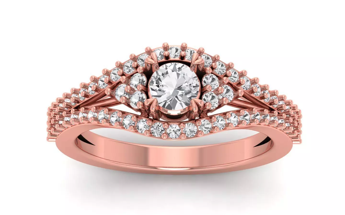  Wedding Solitaire  Ring 3D print model_0