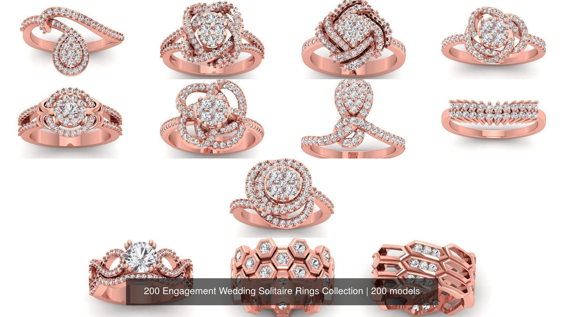 200 Engagement Wedding Solitaire Rings Collection _15