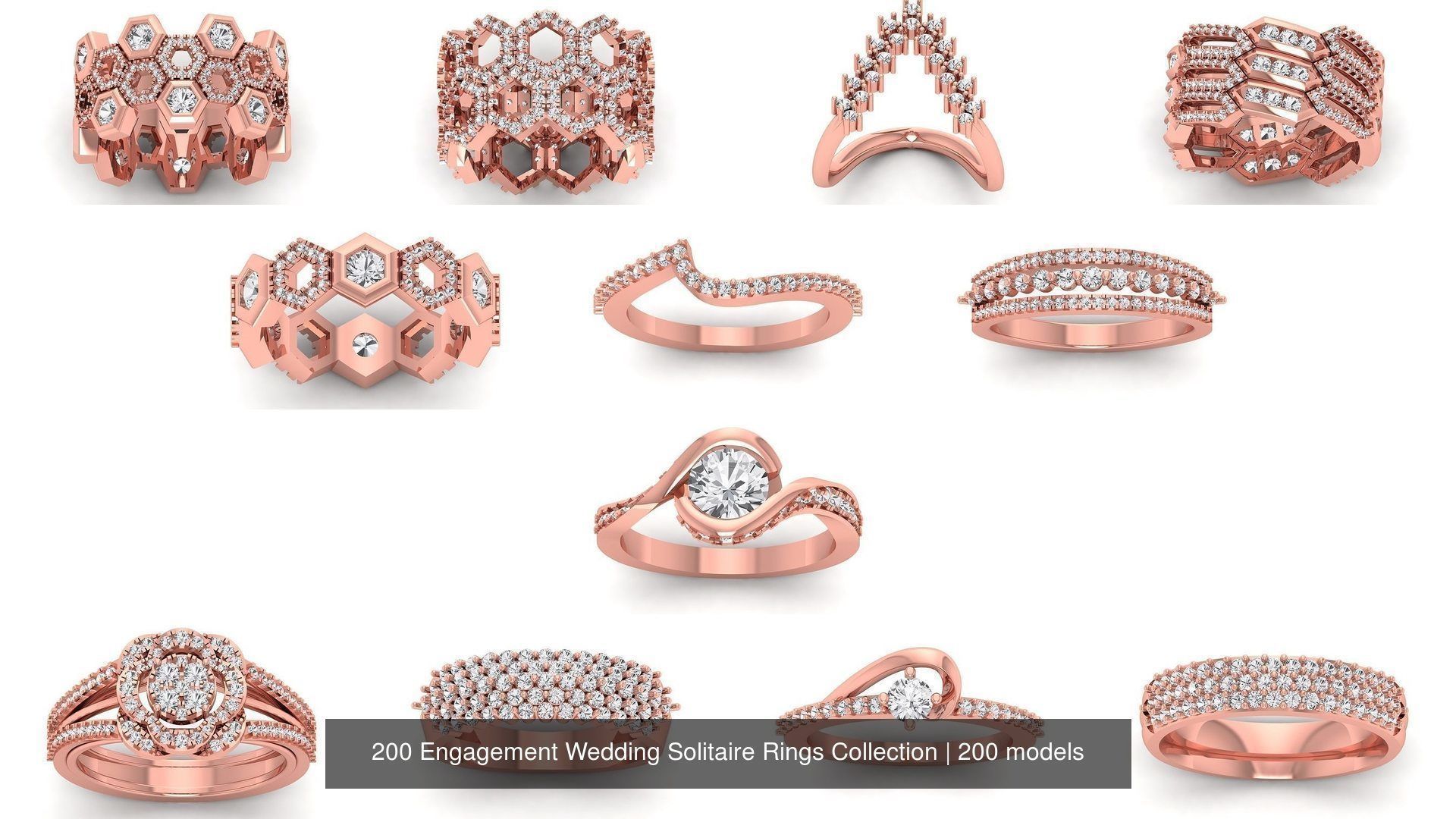 200 Engagement Wedding Solitaire Rings Collection _17