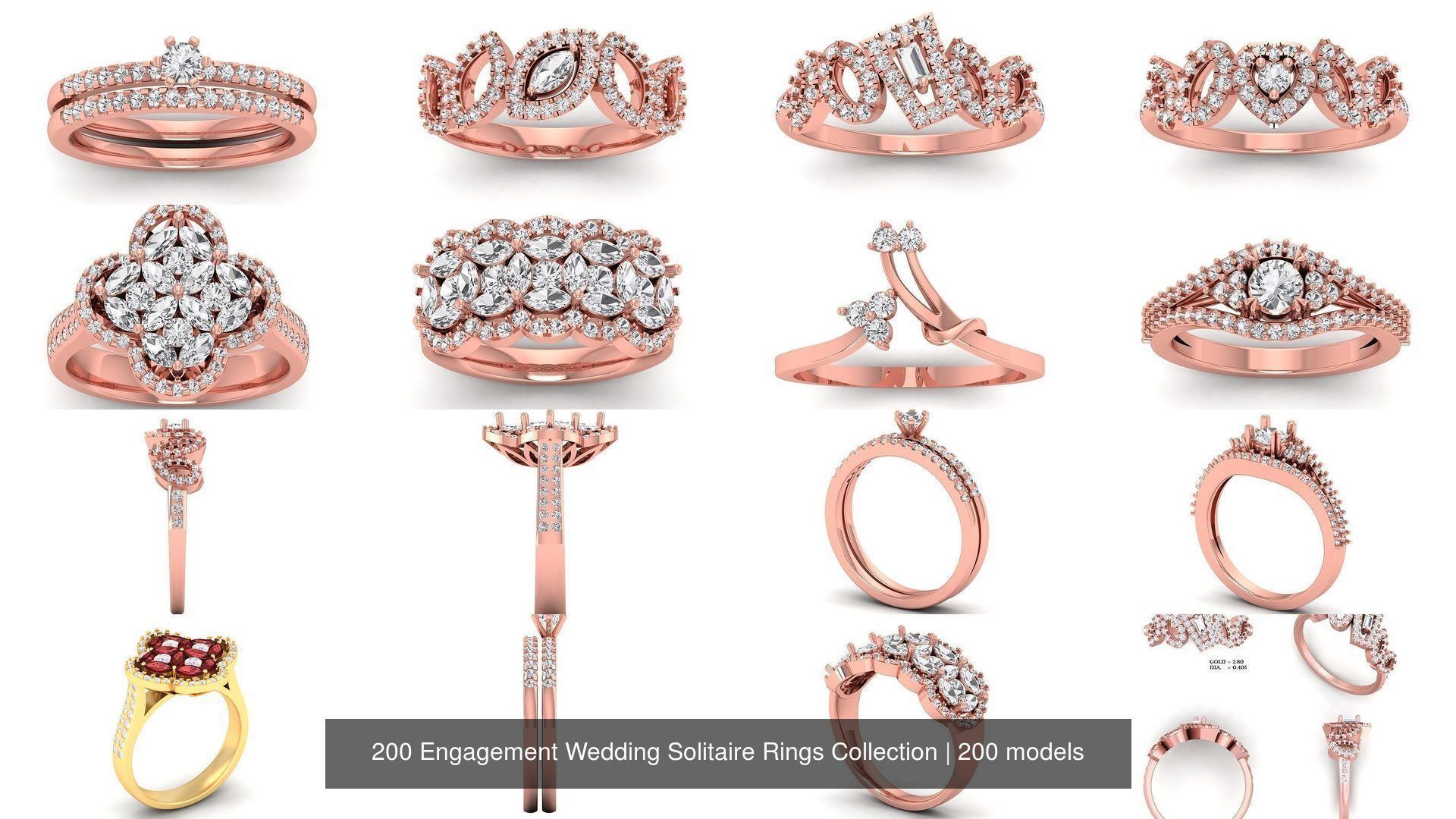 200 Engagement Wedding Solitaire Rings Collection _19