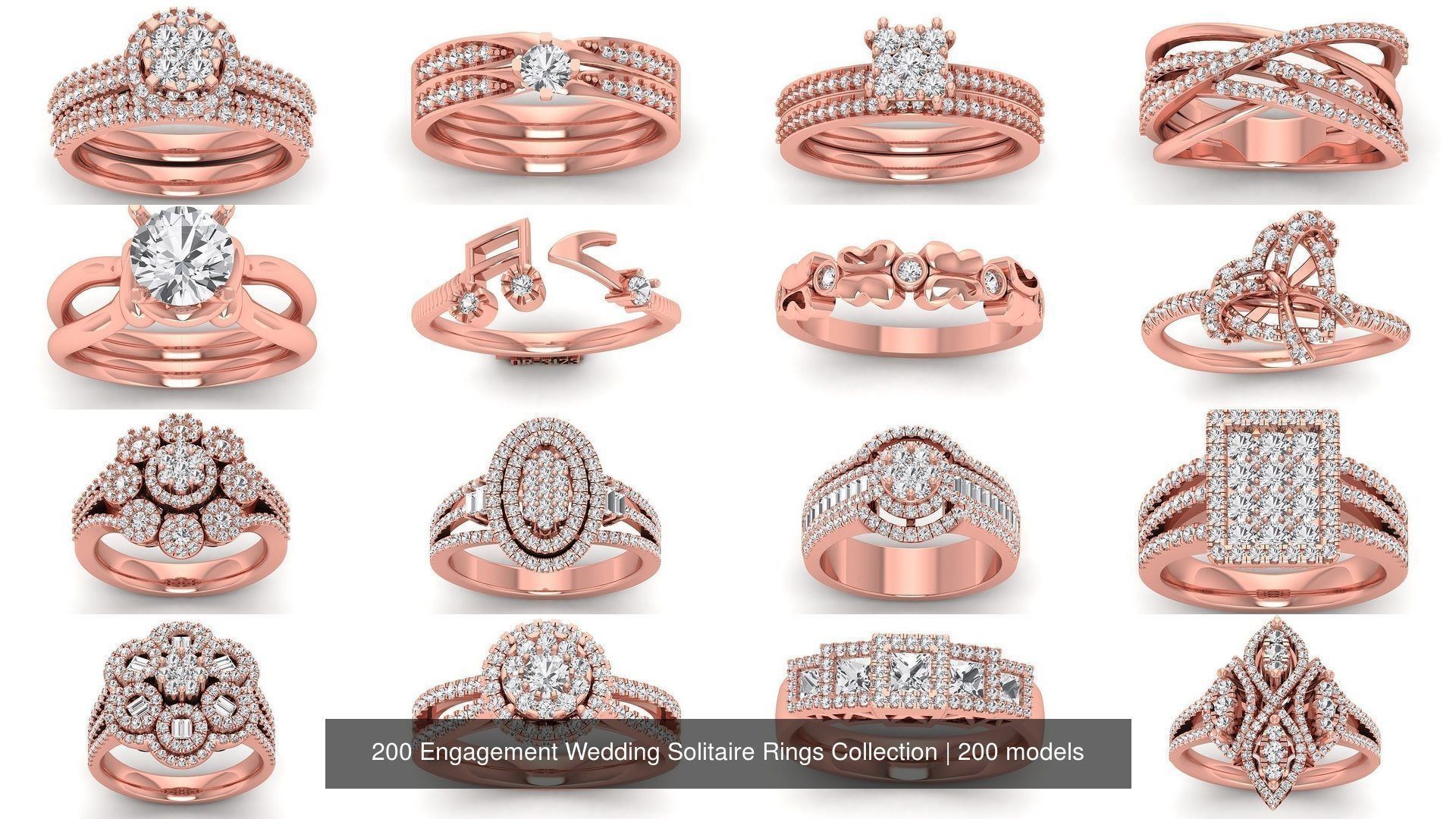 200 Engagement Wedding Solitaire Rings Collection _7