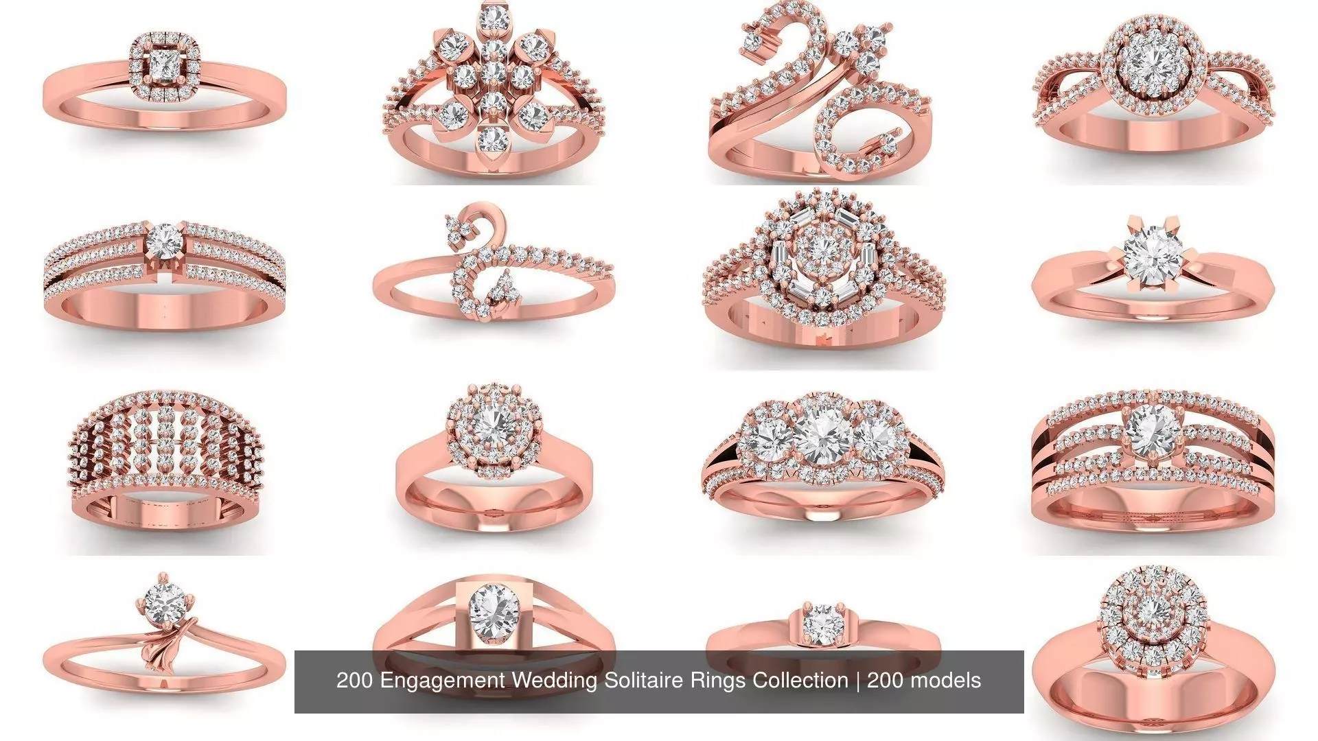 200 Engagement Wedding Solitaire Rings Collection _0