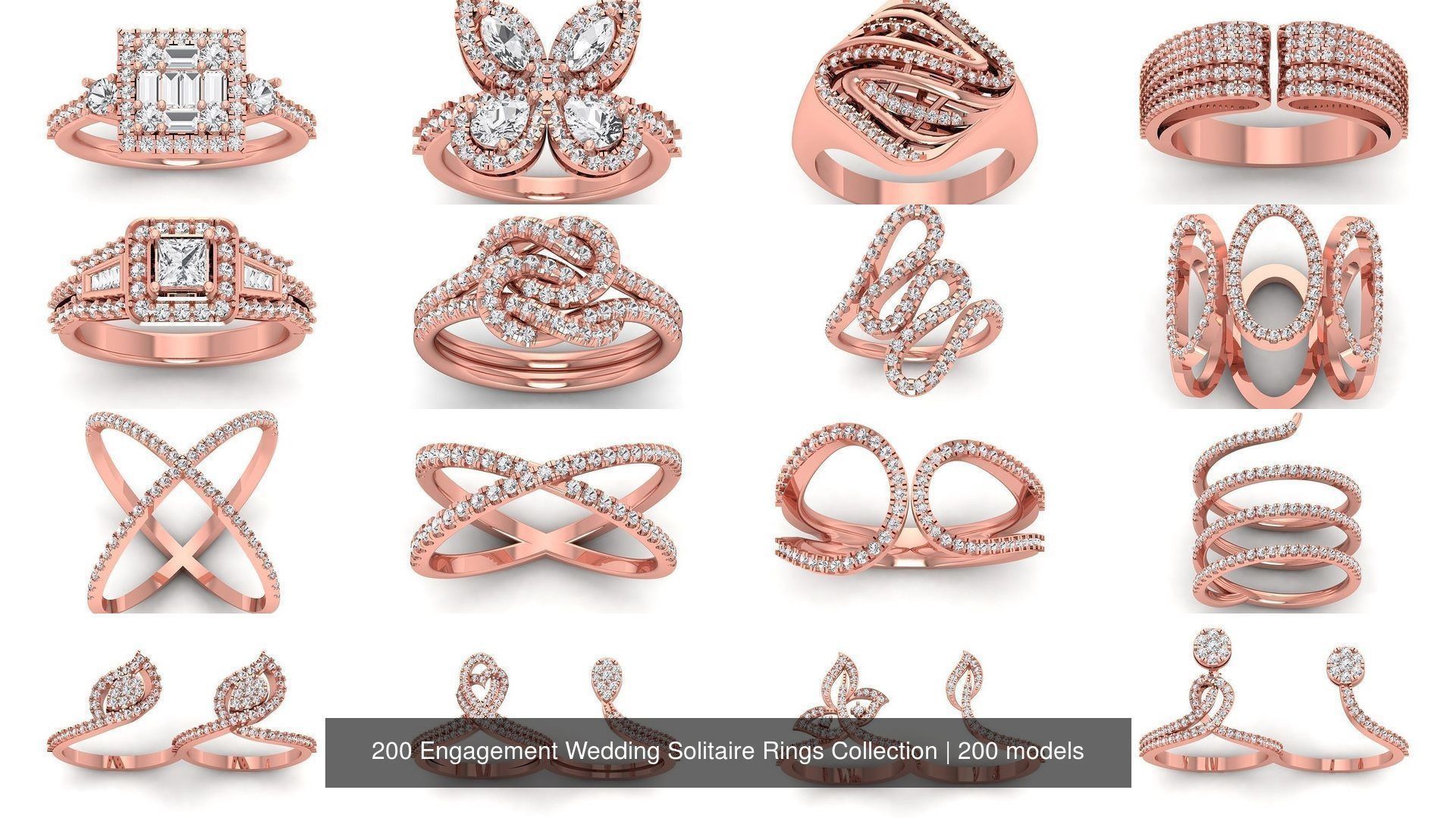 200 Engagement Wedding Solitaire Rings Collection _11