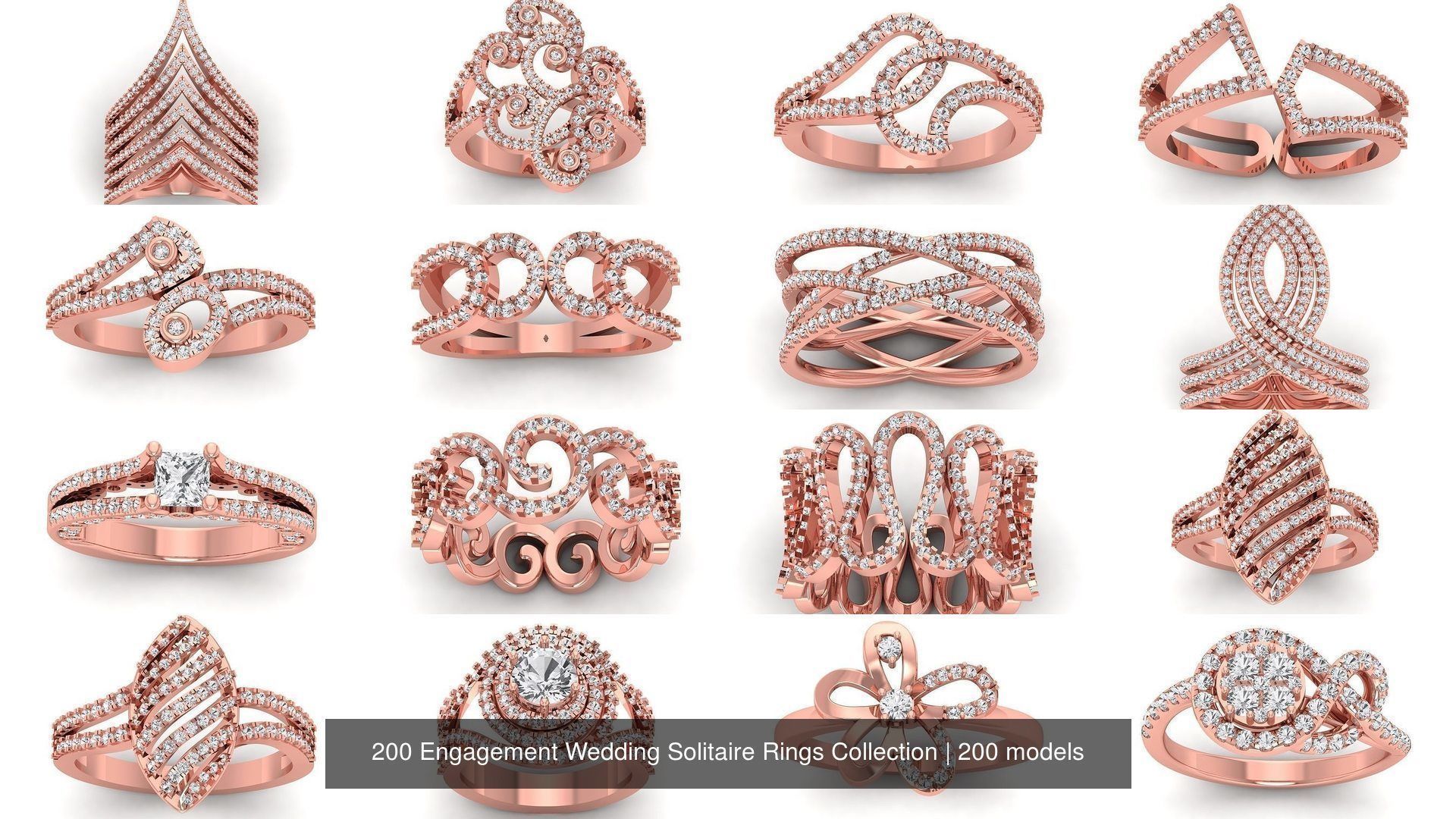 200 Engagement Wedding Solitaire Rings Collection _13