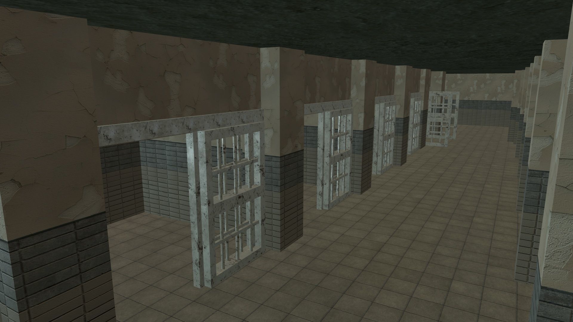 Prison Old Low-poly 3D model_7
