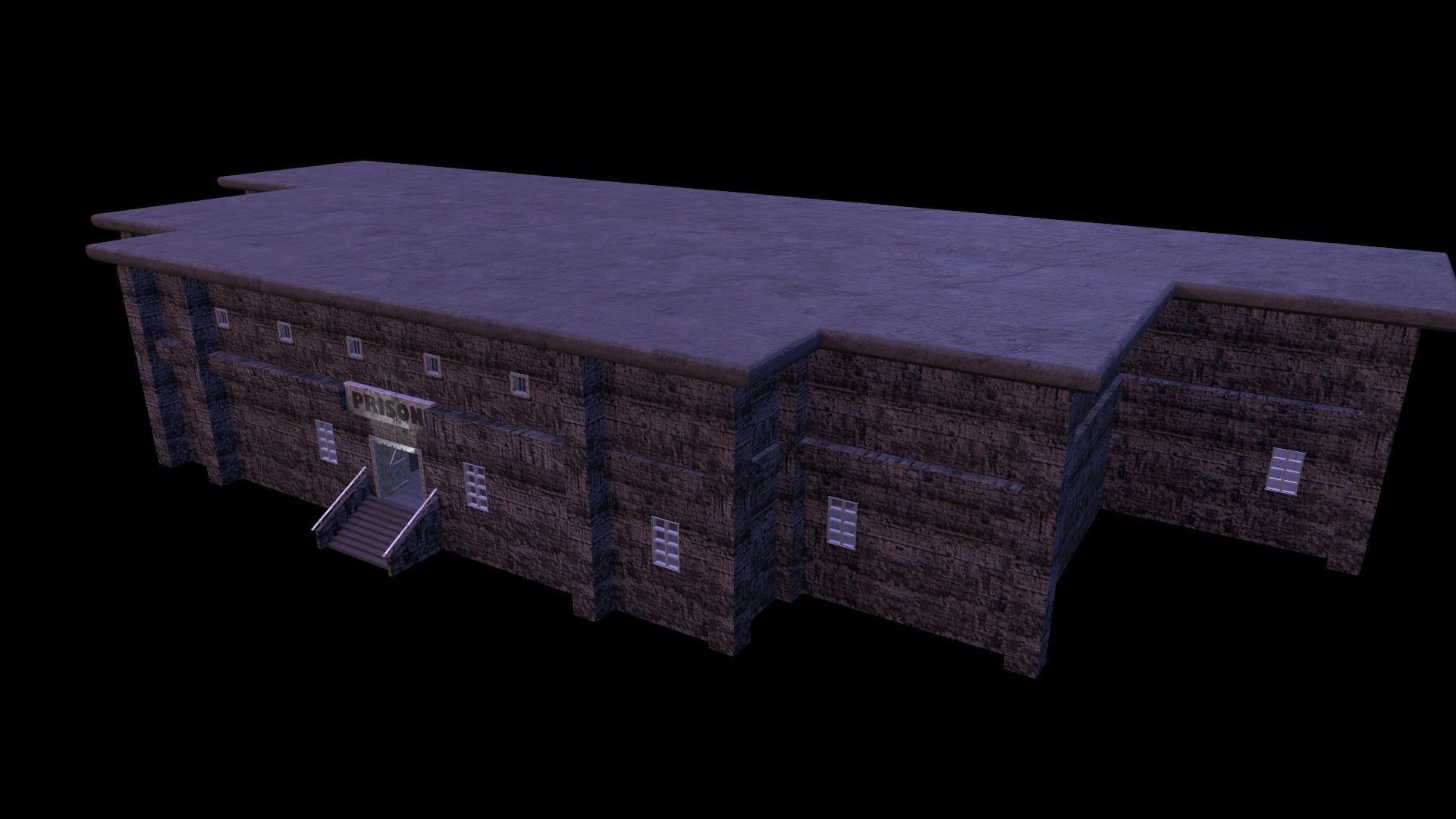Prison Old Low-poly 3D model_5