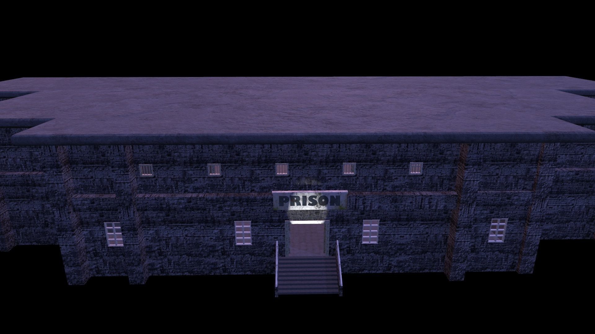 Prison Old Low-poly 3D model_2