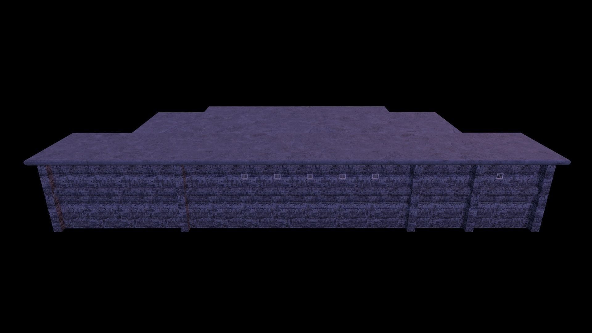 Prison Old Low-poly 3D model_4