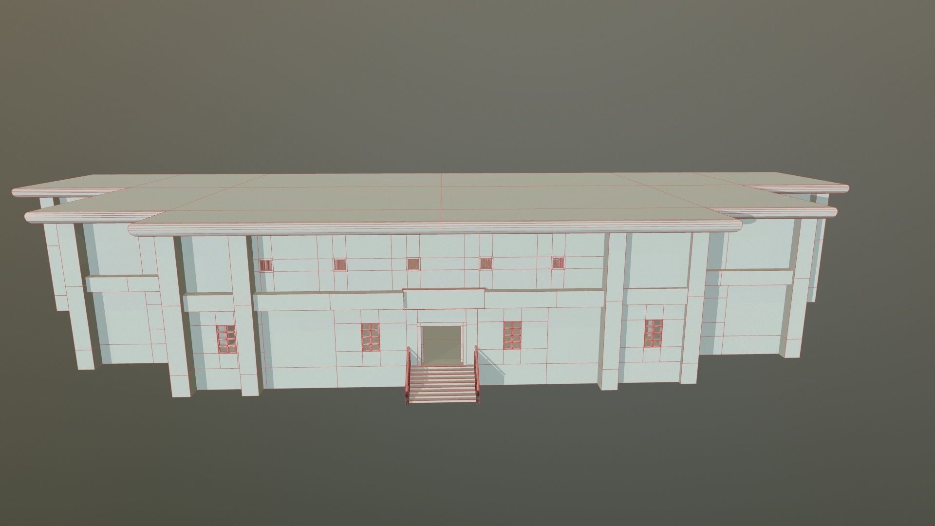Prison Old Low-poly 3D model_13