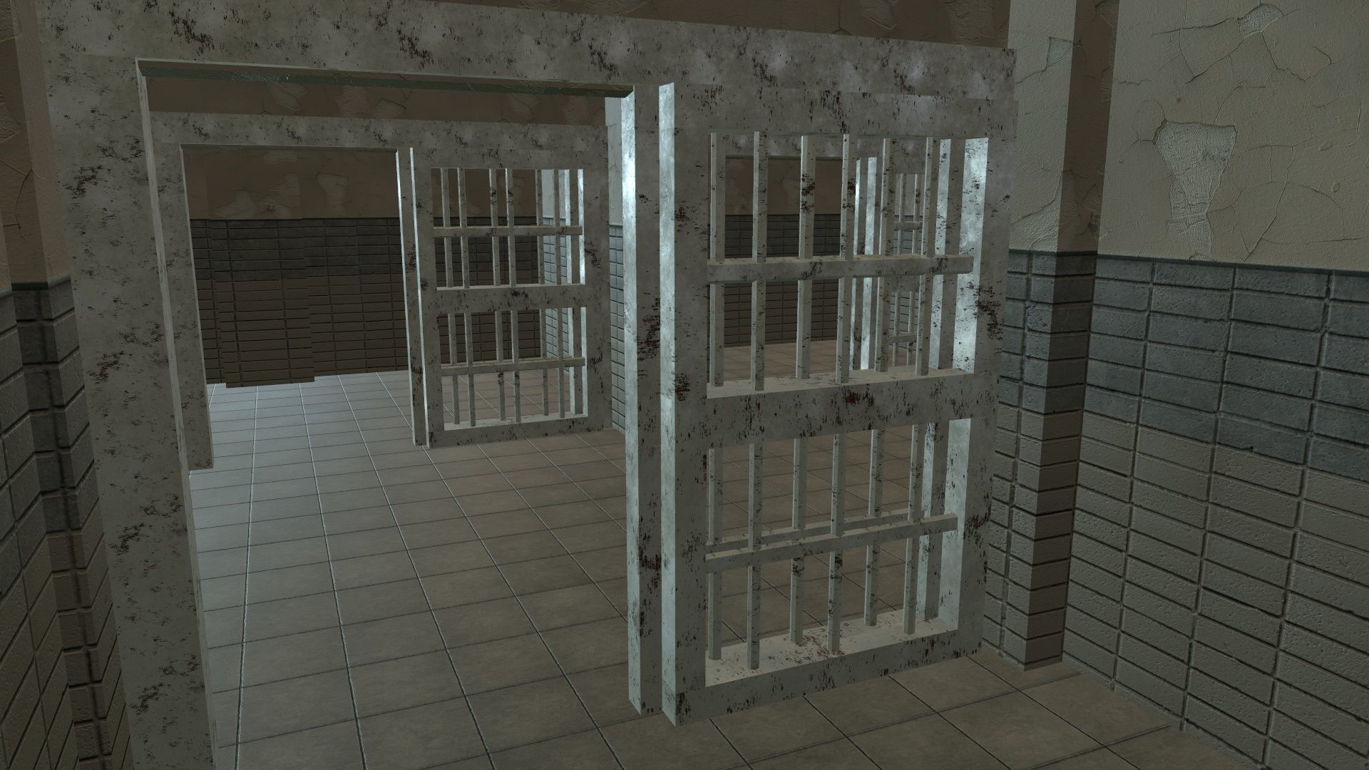 Prison Old Low-poly 3D model_12