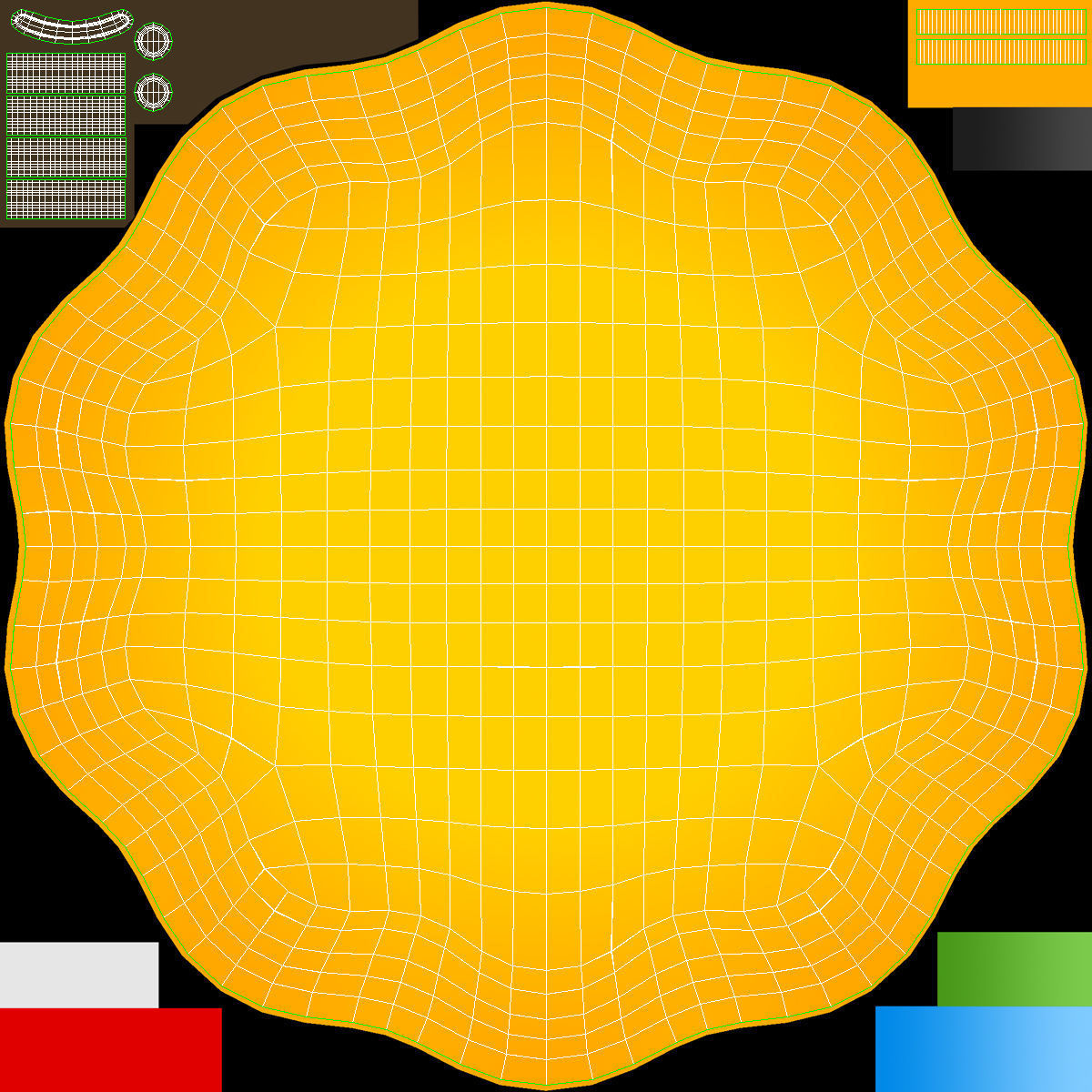 Emoji Set emojis with different expressions Low-poly 3D model_8