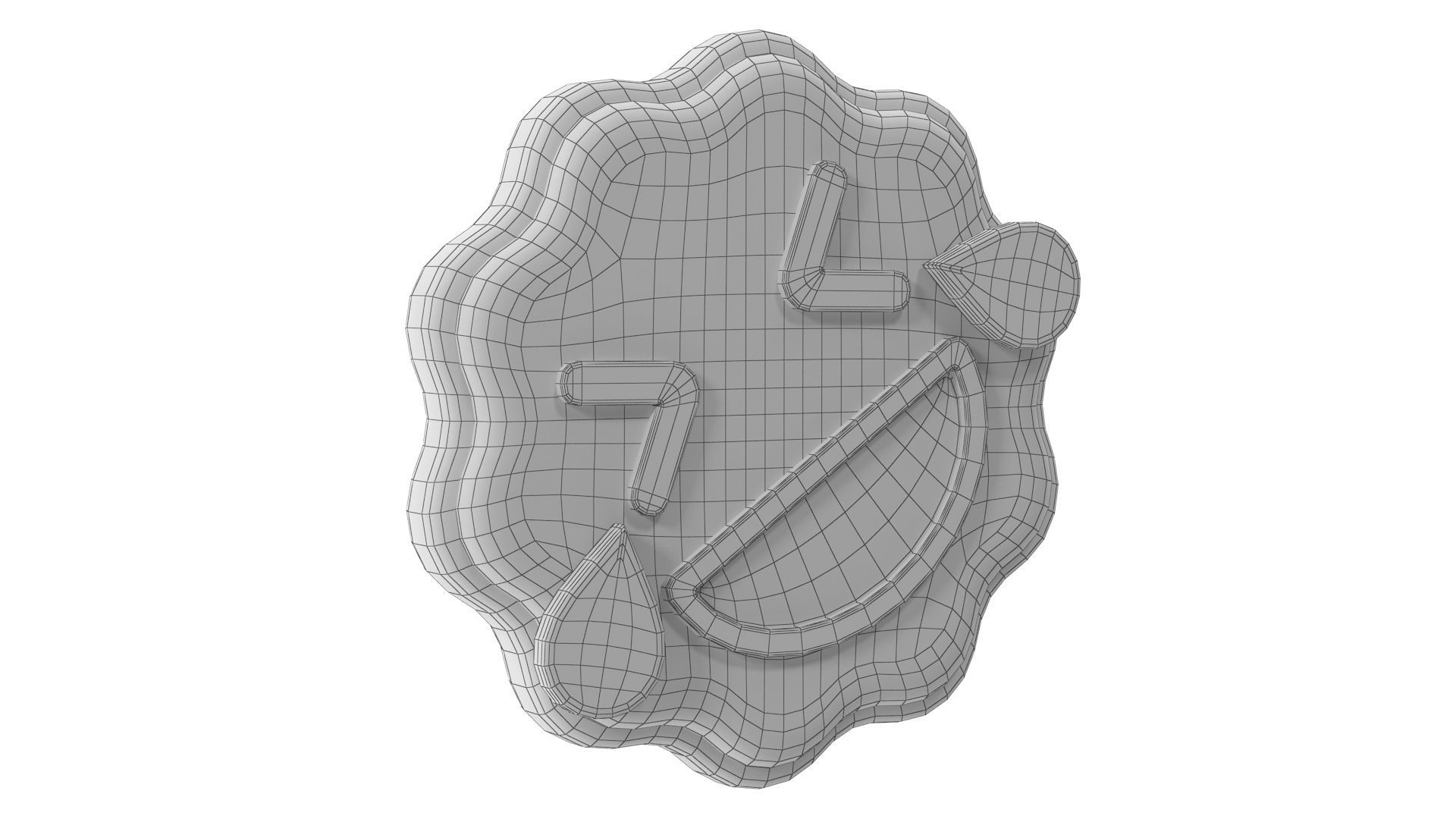 Emoji Set emojis with different expressions Low-poly 3D model_7