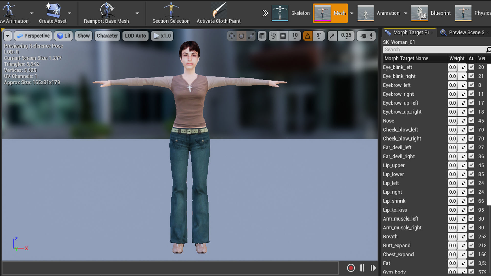 Woman 1 Low-poly 3D model_21