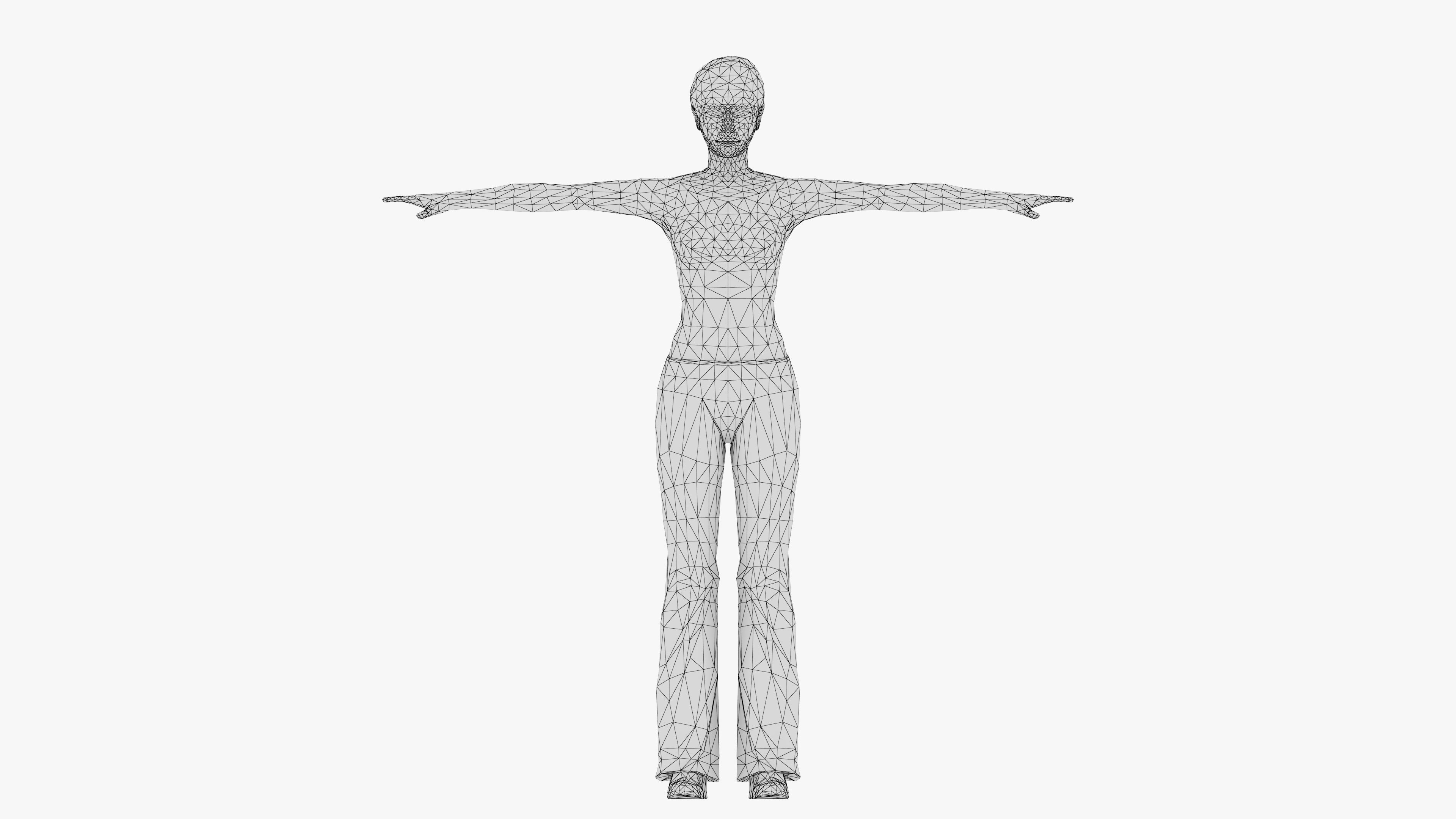 Woman 1 Low-poly 3D model_23