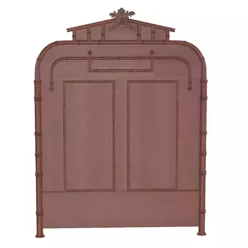 American Victorian Maple Faux Bamboo Queen Bed