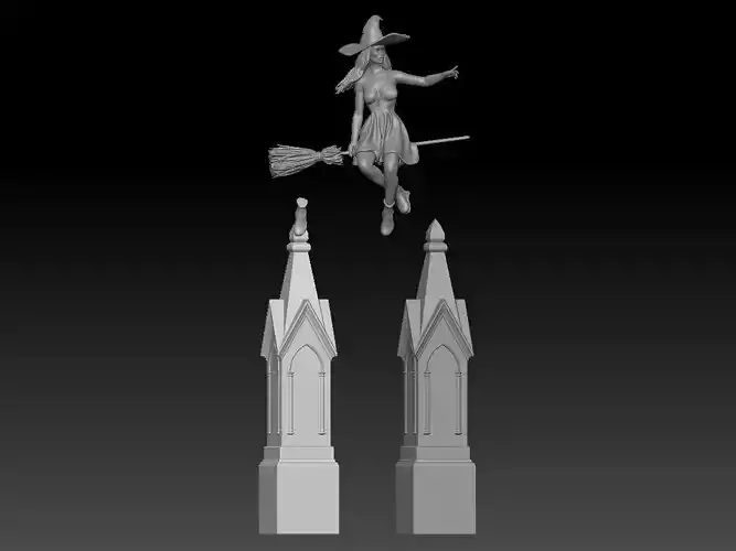 WITCH HUT HALLOWEEN 2 3D print model