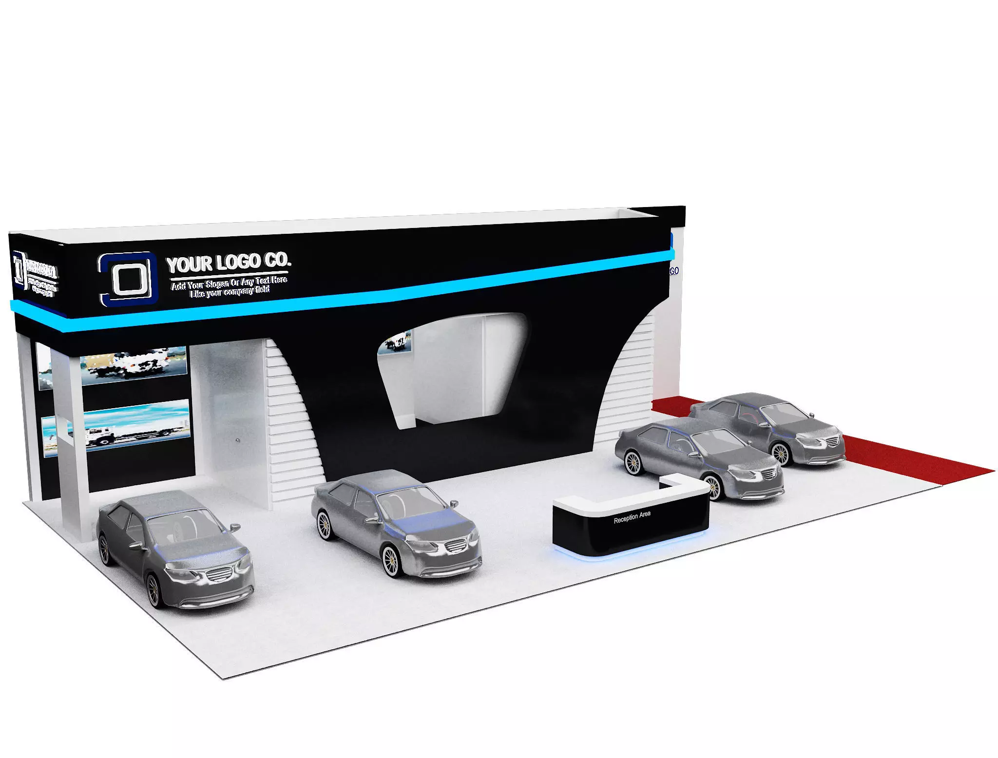 Booth Exhibition Stand a106 3D model_0