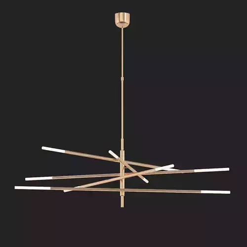 Rousseau modern pendant light in brass