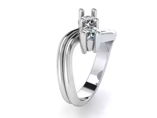 Hug Diamond ring 2119 3D print model