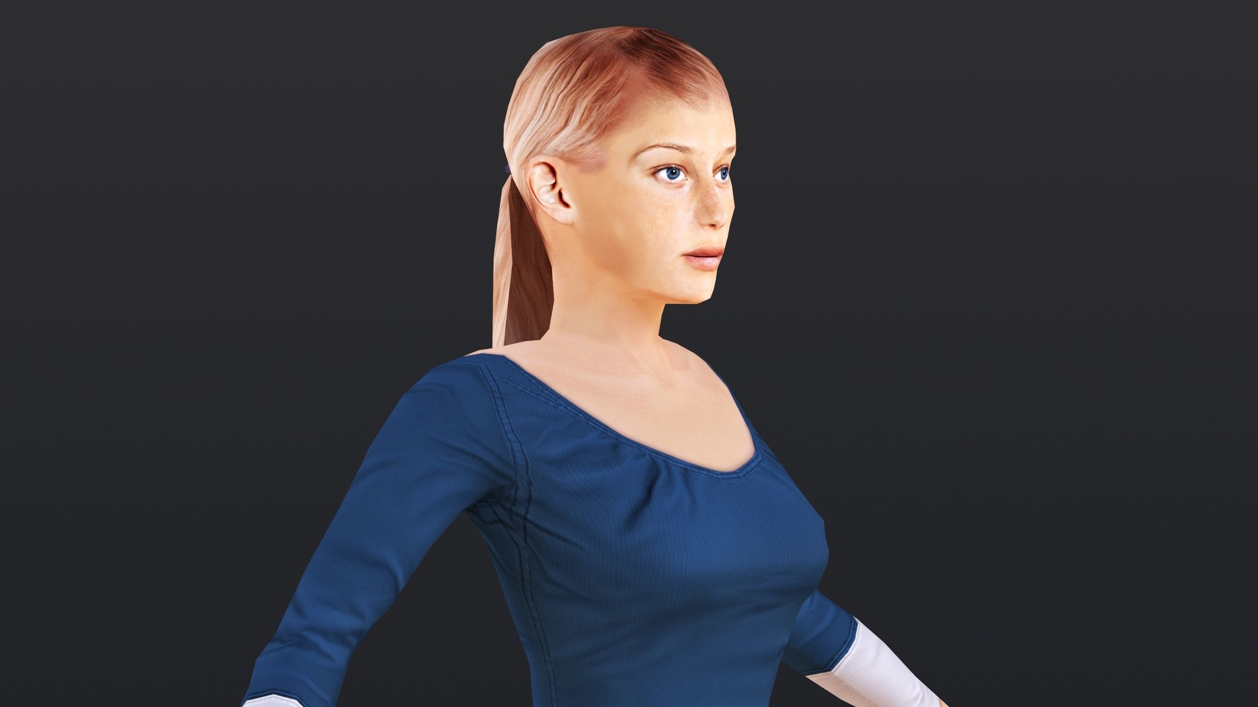 Woman 1 To 5 3D Model Collection_23