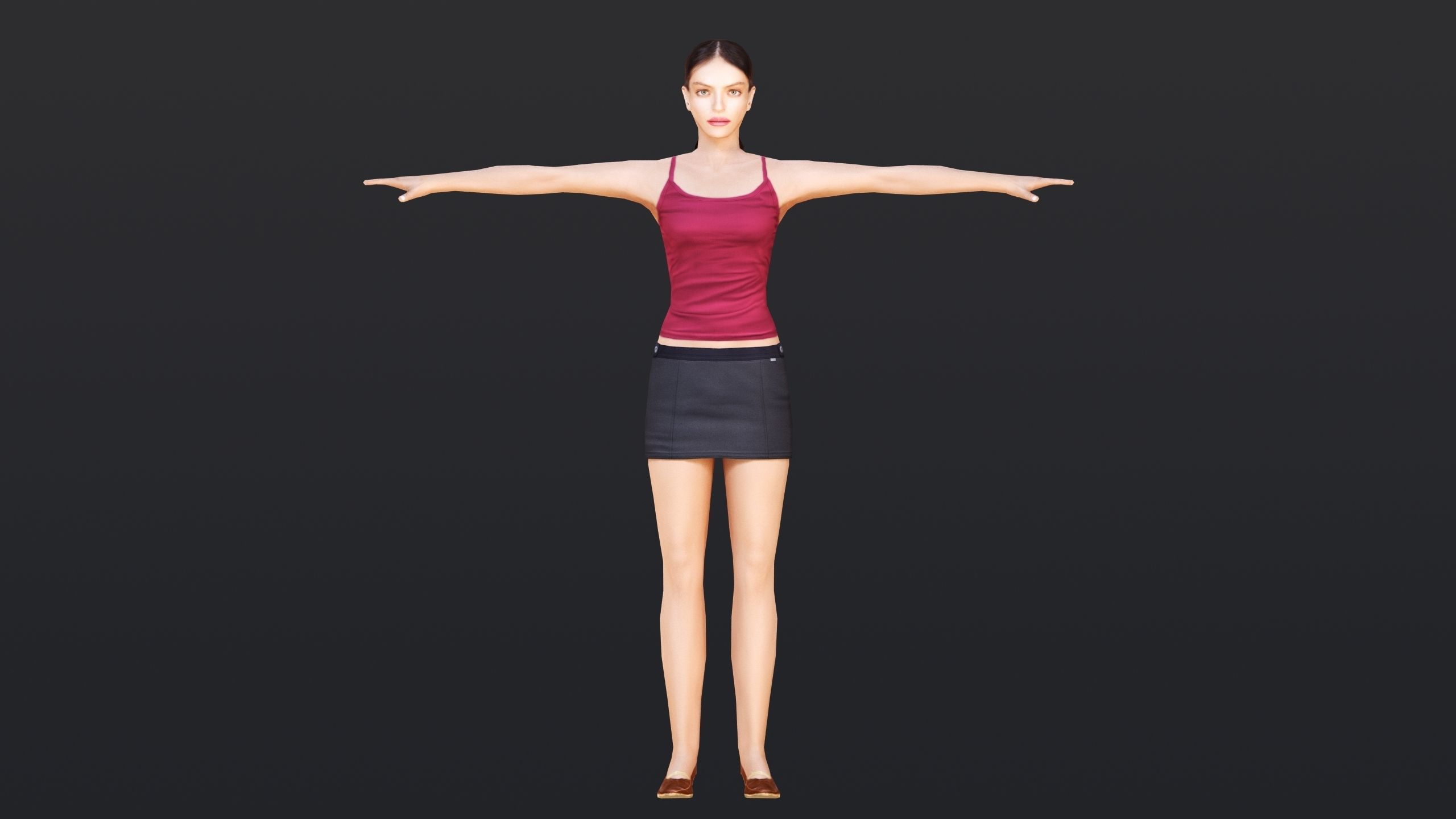 Woman 1 To 5 3D Model Collection_29