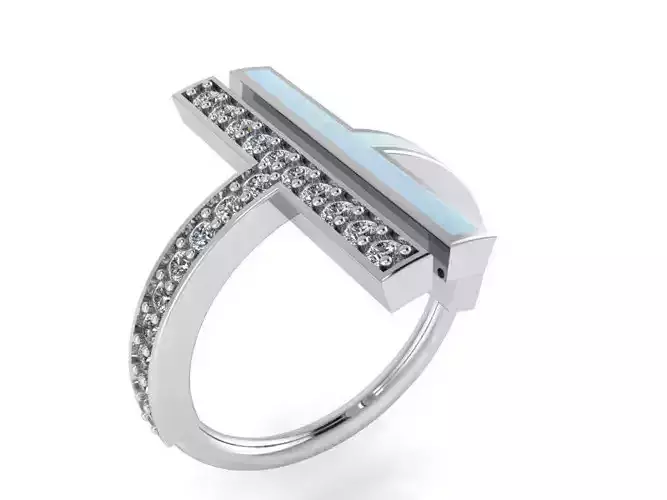 Stylish ring 2121 3D print model