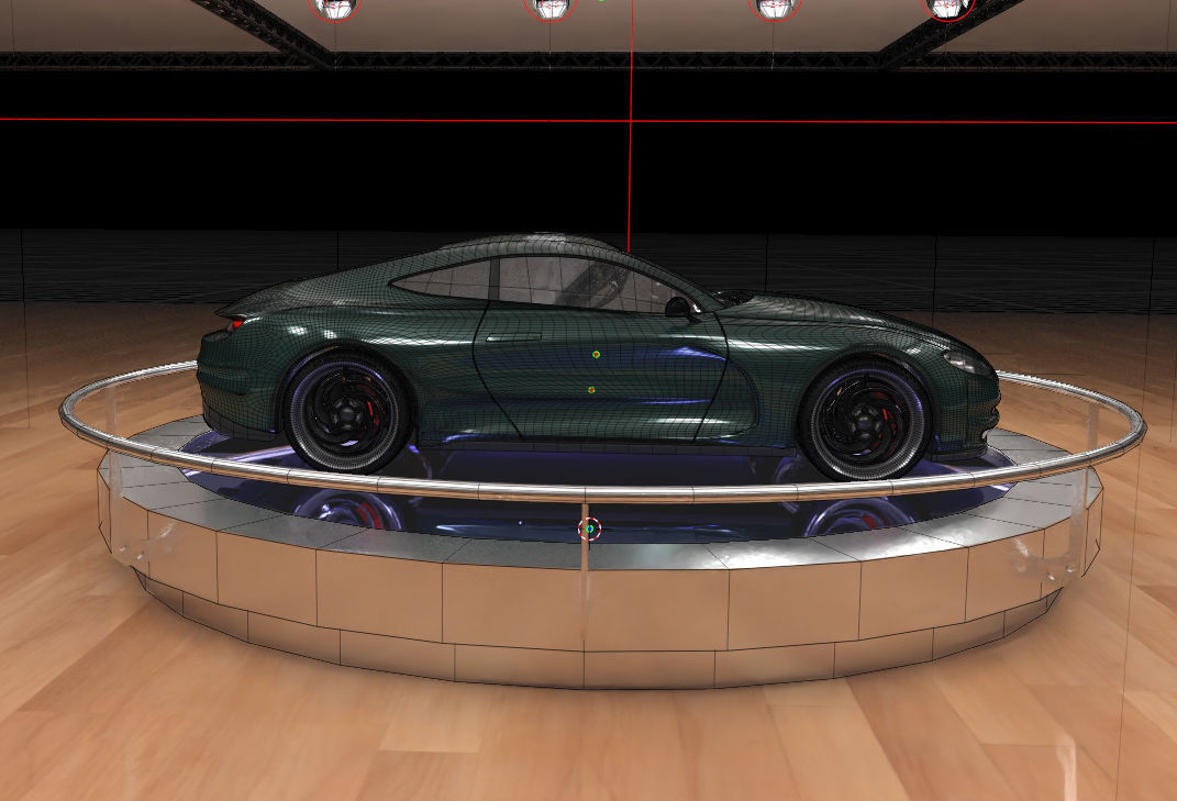 Green concept car 3D model_13