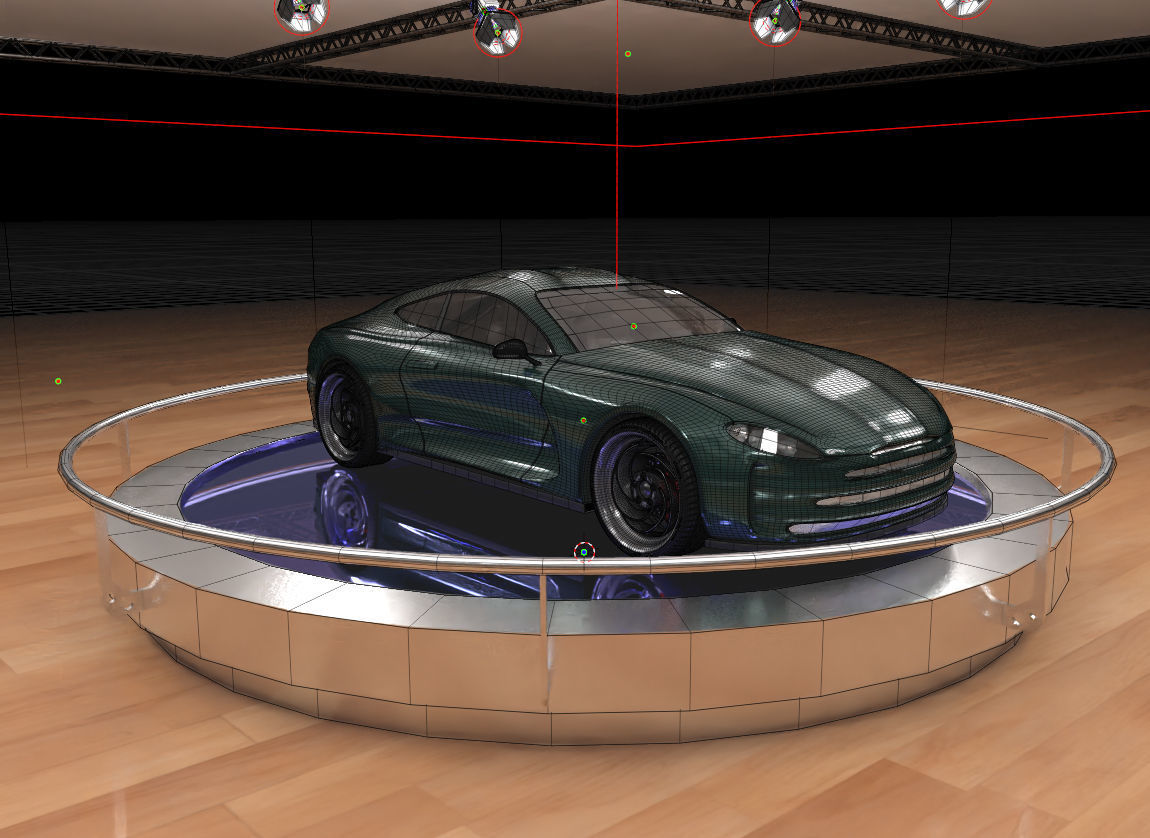 Green concept car 3D model_12