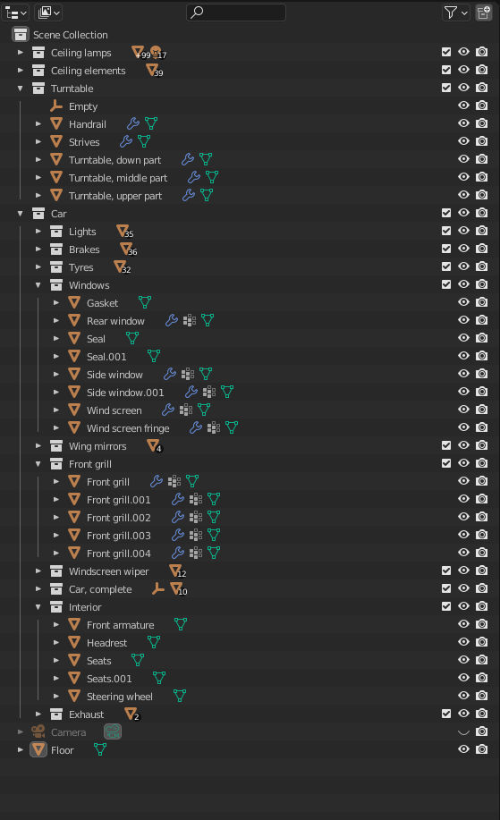 Green concept car 3D model_10