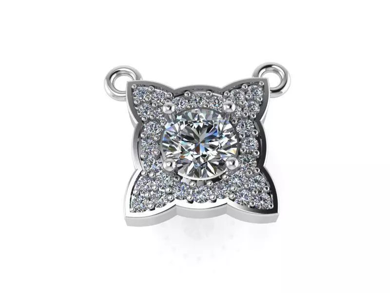 Big stone pendant 2123 3D print model  3D print model_0