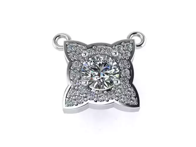 Big stone pendant 2123 3D print model 