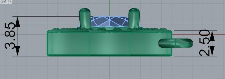 Big stone pendant 2123 3D print model  3D print model_7