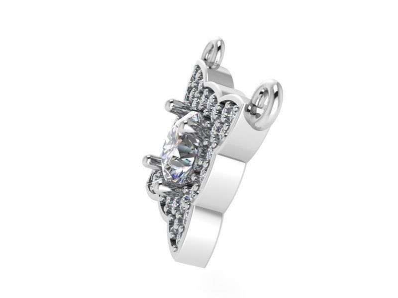 Big stone pendant 2123 3D print model  3D print model_3