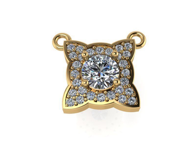 Big stone pendant 2123 3D print model  3D print model_1