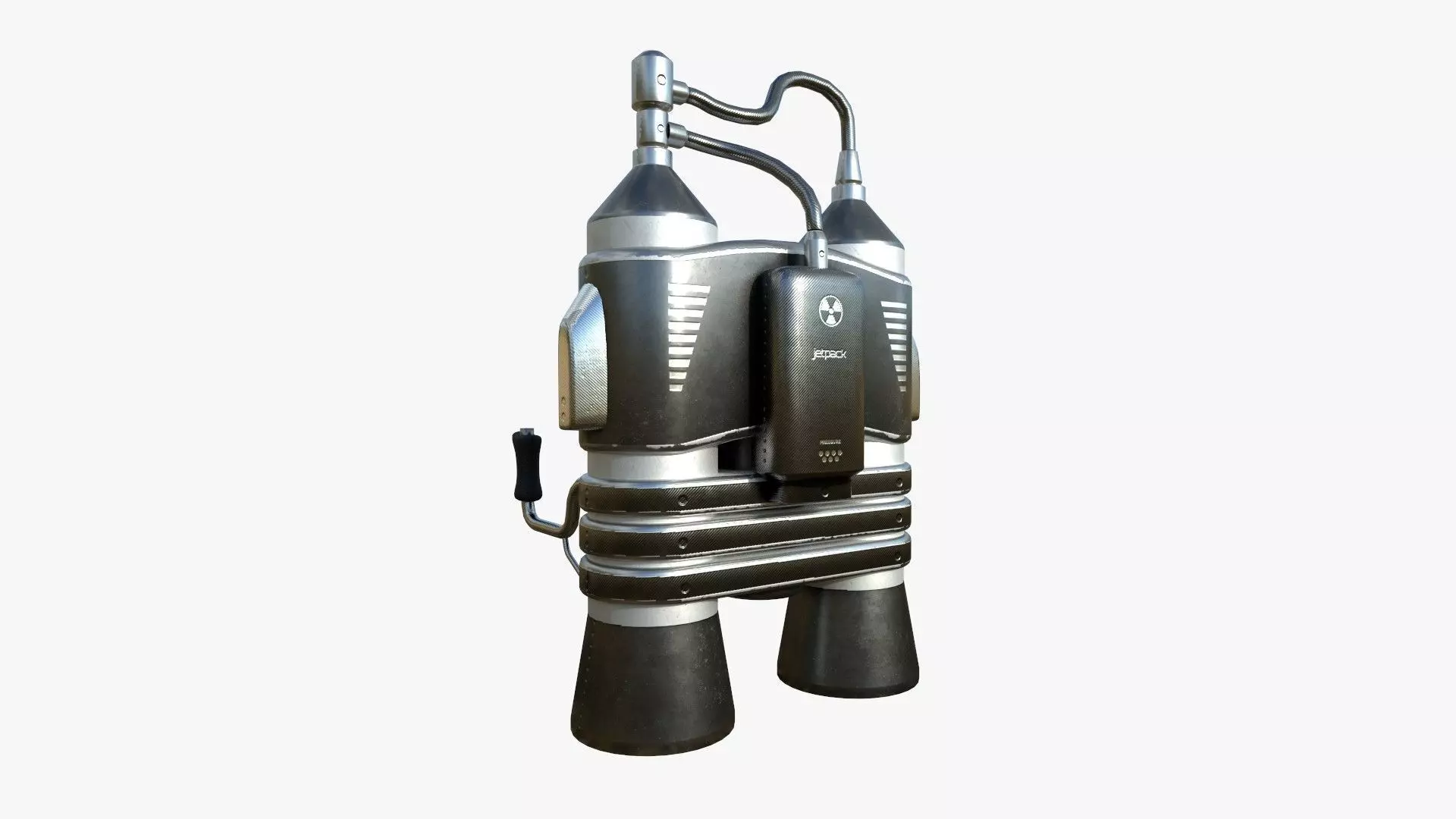 Jetpack E07 Steel - SciFi Character Design Low-poly 3D model_0