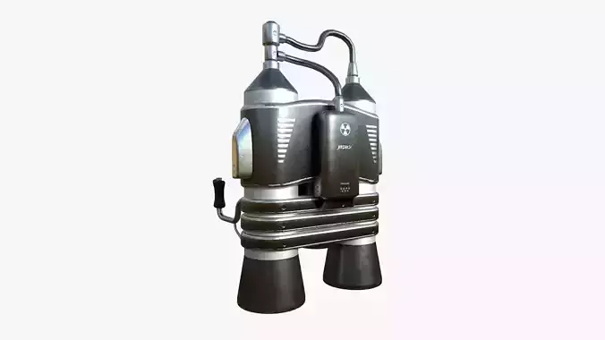 Jetpack E07 Steel - SciFi Character Design Low-poly 3D model