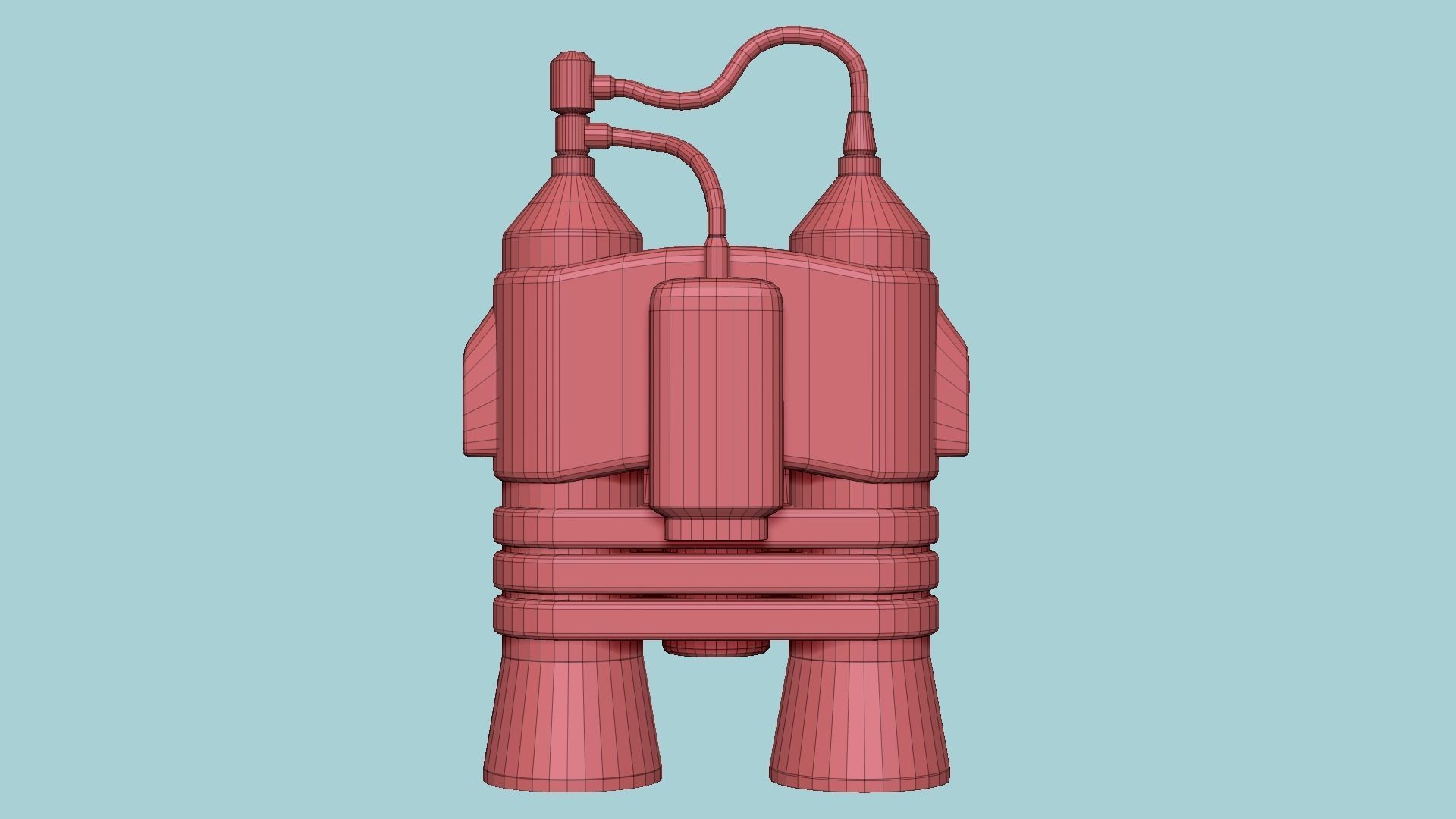 Jetpack E07 Steel - SciFi Character Design Low-poly 3D model_18