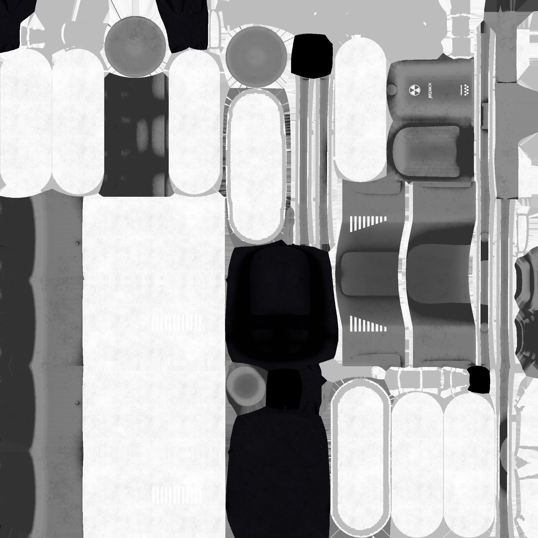 Jetpack E07 Steel - SciFi Character Design Low-poly 3D model_21