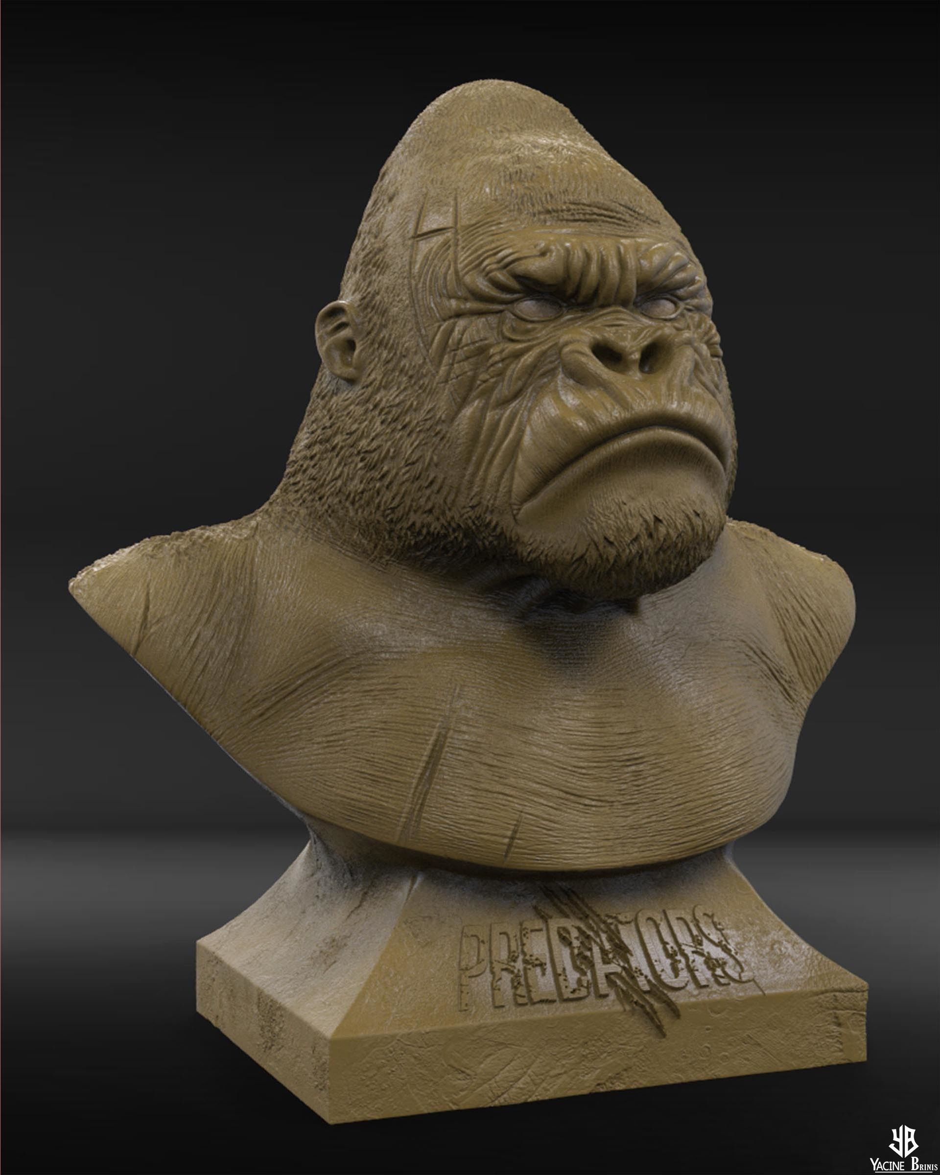 Silverback Gorilla 3D Model 3D print model_11