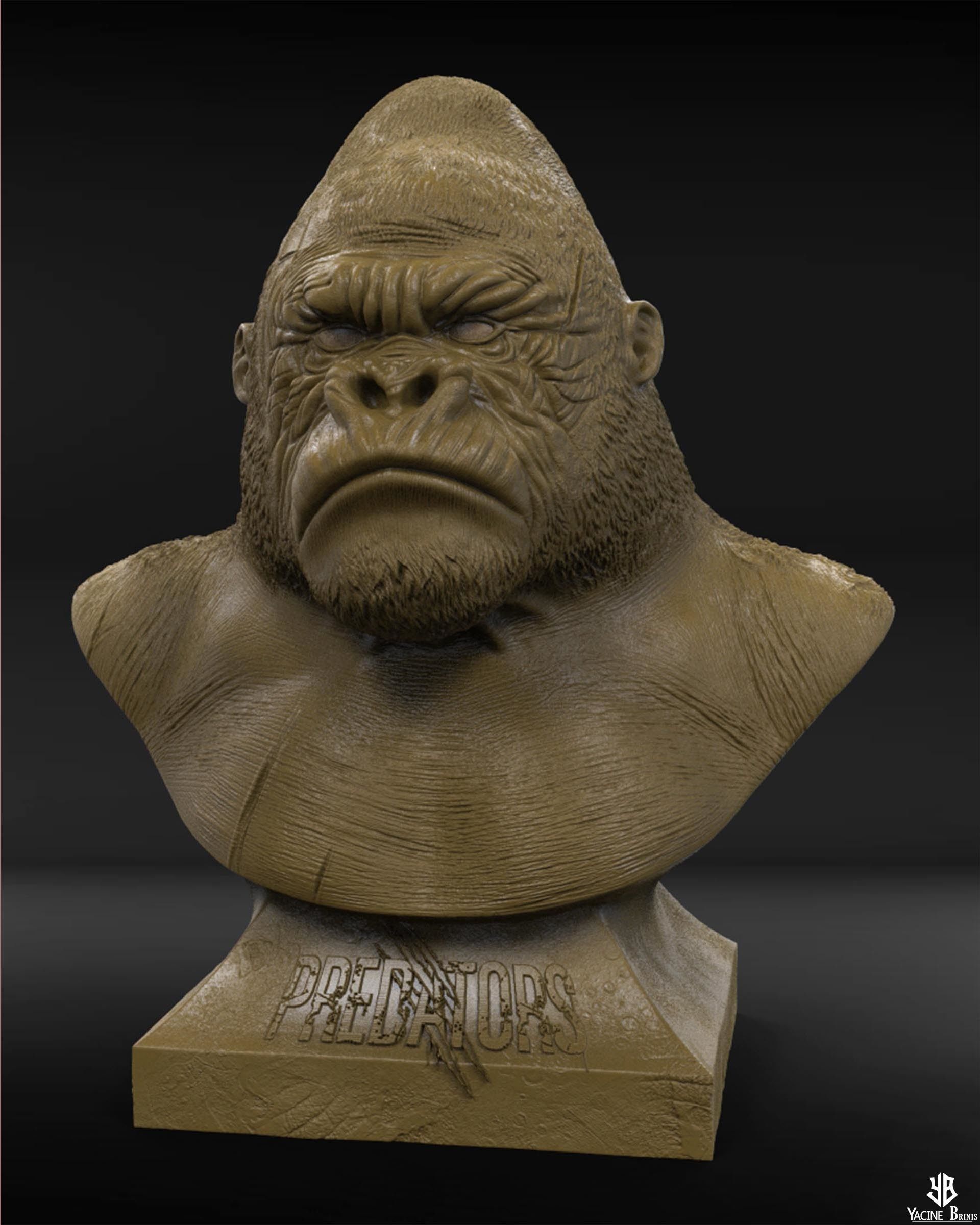Silverback Gorilla 3D Model 3D print model_9