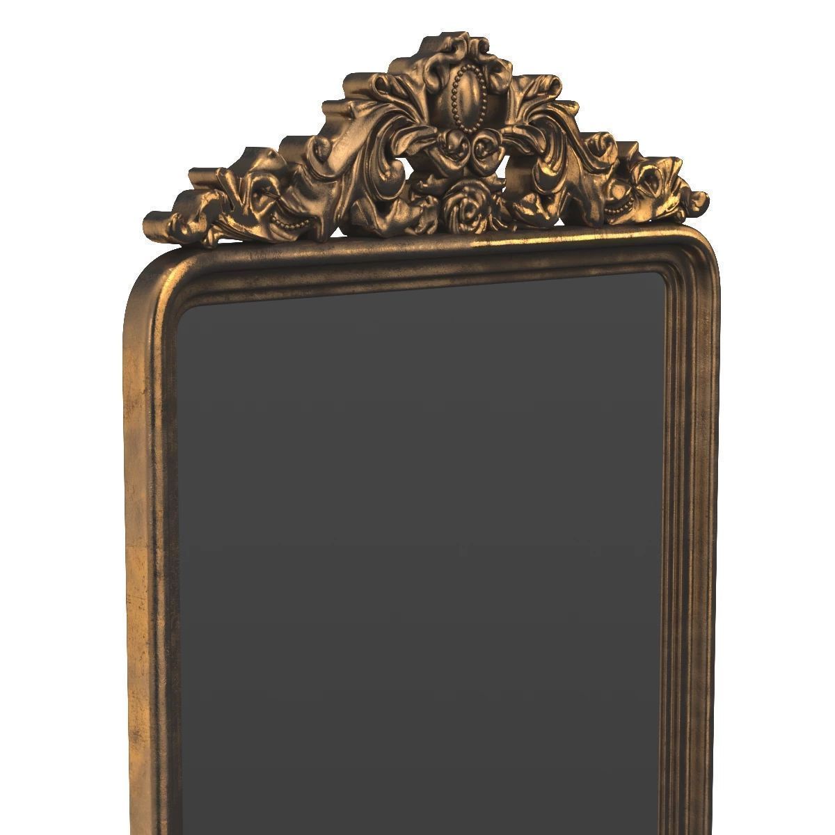 Antique Gold Leaf Guilded Mirror 3D model_2