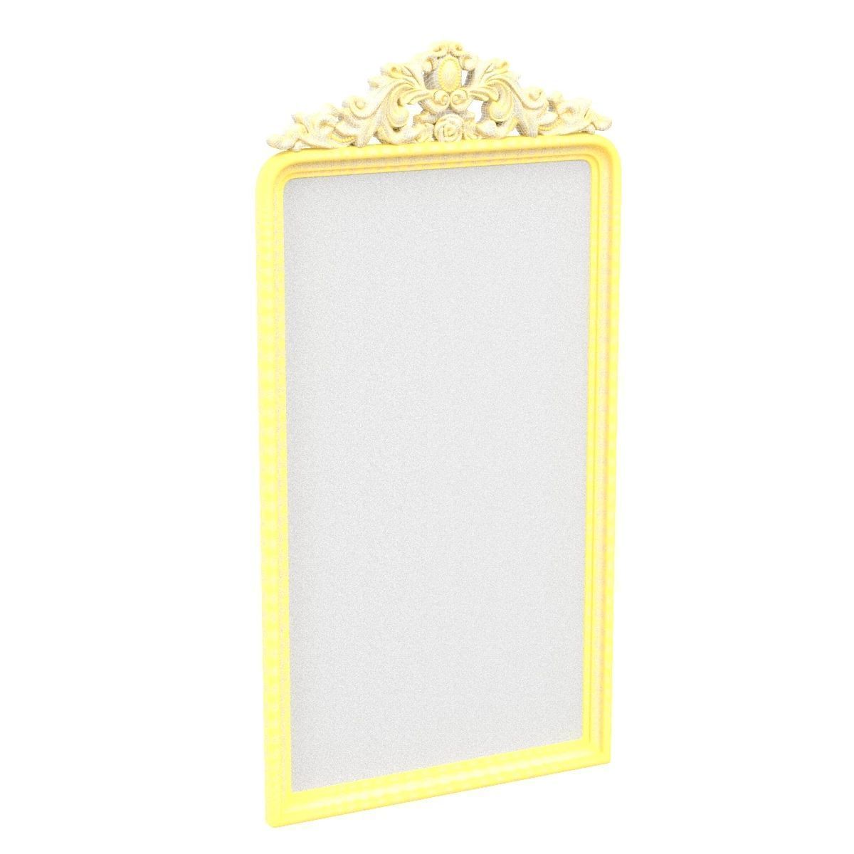 Antique Gold Leaf Guilded Mirror 3D model_3