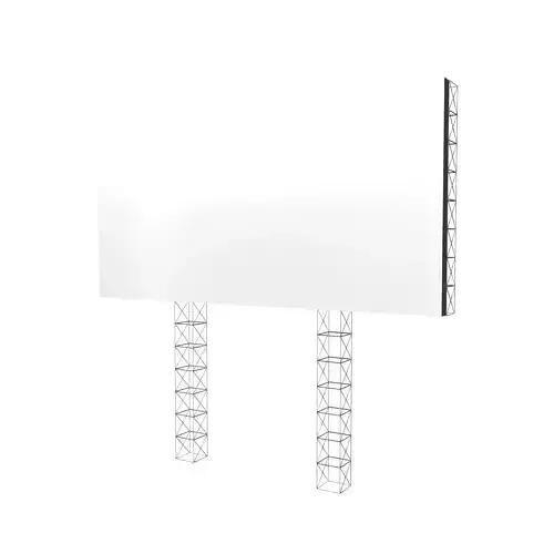 Advertising Display Mockup v3 001 Low-poly 3D model