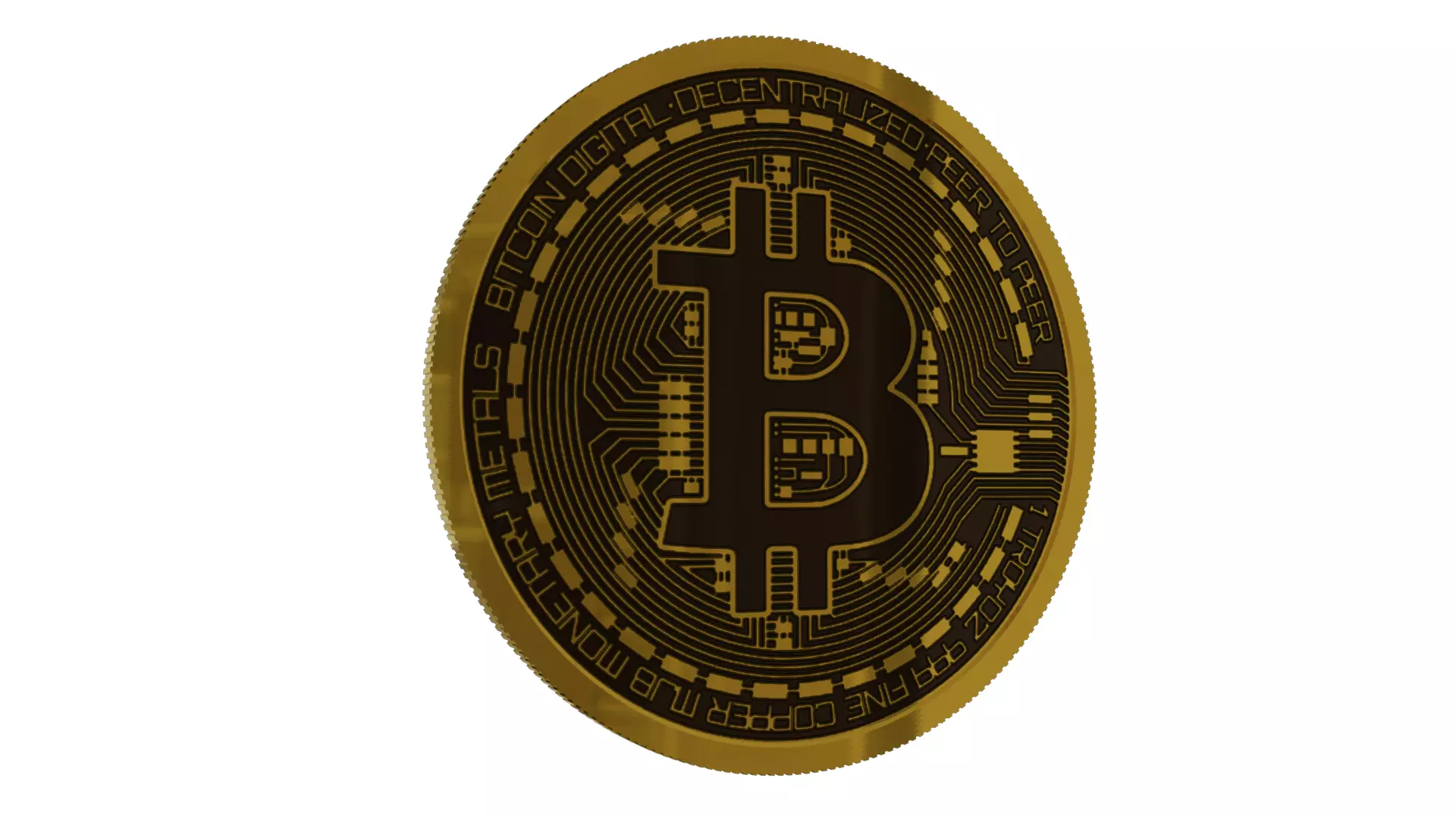 Ethereum Coin and Bit Coin 3D Model Free low-poly 3D model_0