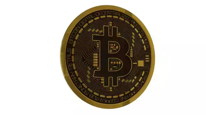 Ethereum Coin and Bit Coin 3D Model Low-poly 3D model