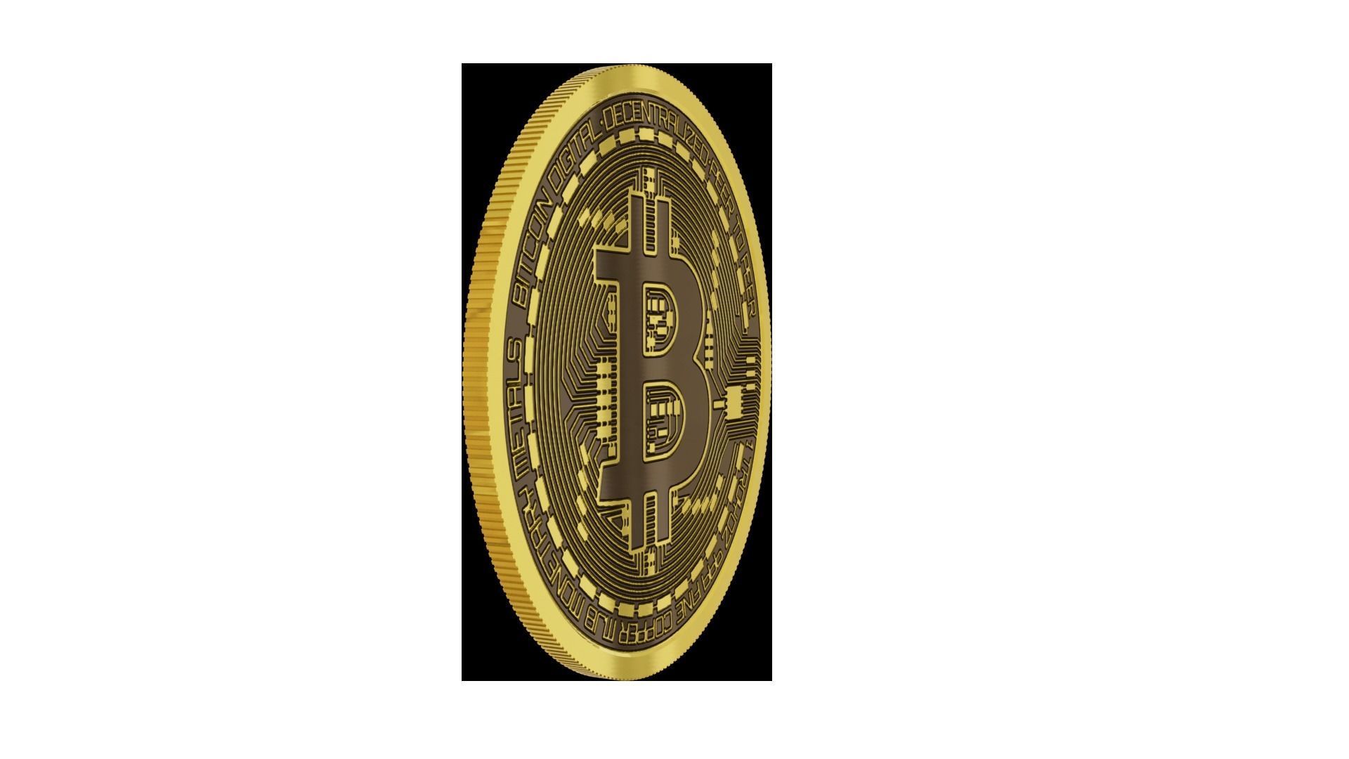 Ethereum Coin and Bit Coin 3D Model Free low-poly 3D model_3