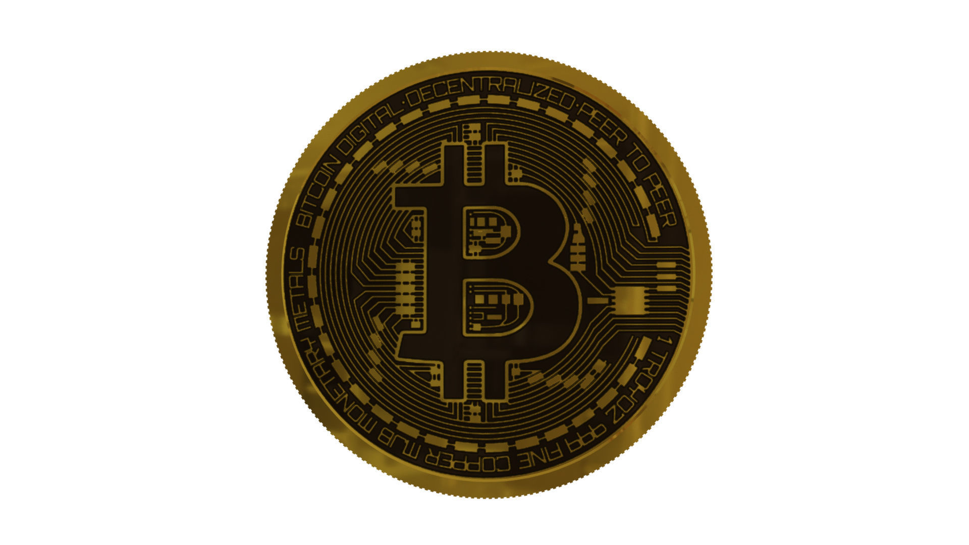 Ethereum Coin and Bit Coin 3D Model Free low-poly 3D model_4