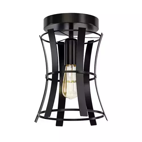 Medieval caged ceiling light fixture