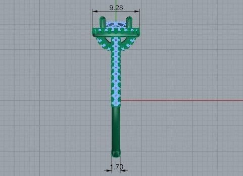 Round Diamond ring 2128 3D print model 3D print model_7