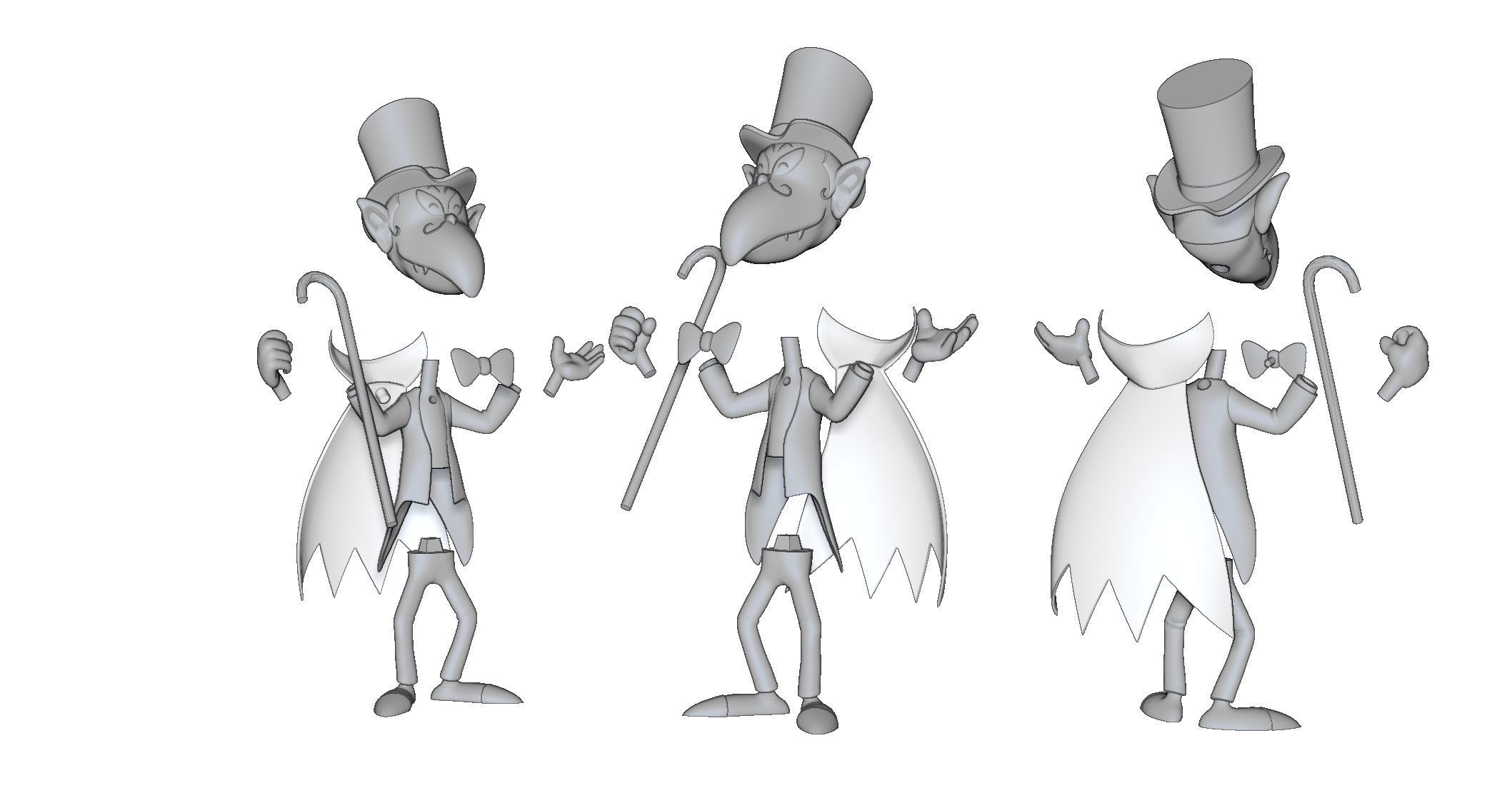 Set Carletto il principe dei mostri Kaibutsu-kun The Monster Kid 3D print model_8